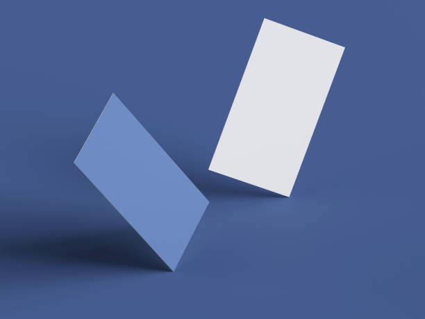 istock Business cards blue and white template 1254346846