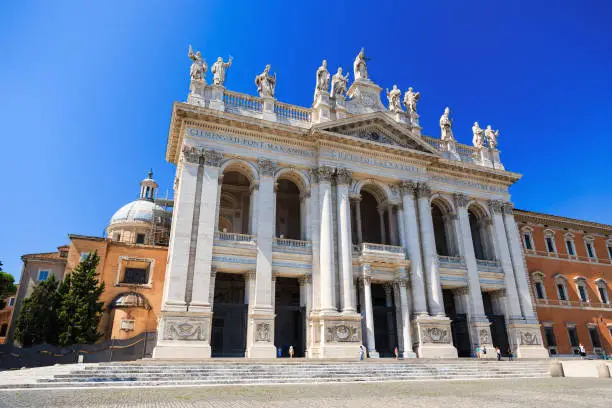 Basilica di San Giovanni in Laterano in Rome the official ecclesiastical seat of the pope. Rome, Italy