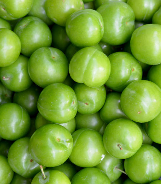 istock close-up organic and fresh green plums 1254351464