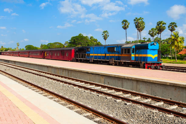 The Jaffna railway station Jaffna railway station is a railway station in Jaffna, northern Sri Lanka. Jaffna railway station is one of the busiest in the country. colombo train stock pictures, royalty-free photos & images