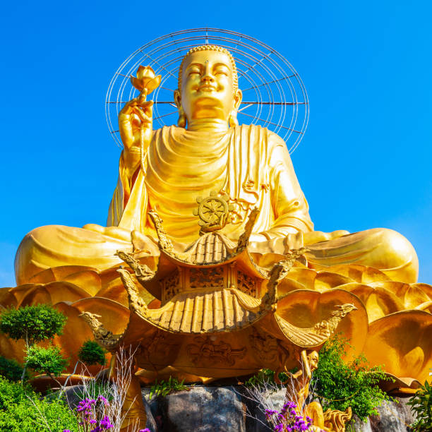istock Golden Buddha statue in Dalat 1254351618