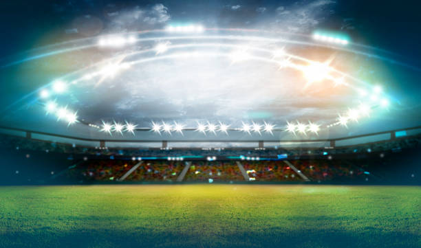 istock stadium in lights and flashes 3d. 1254352430