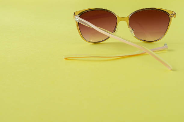 istock Women's glasses from the sun with a broken face 1254356901