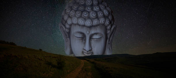 istock A path heading to Buddhism through the starry night 1254358490
