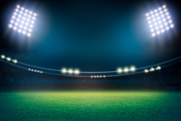 istock lights at night and stadium 3D 1254358690