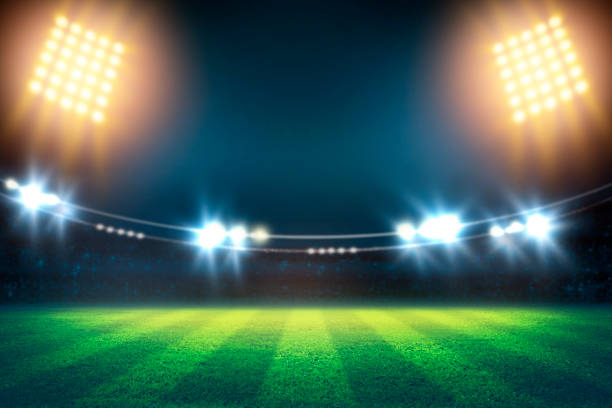istock lights at night and football stadium 3D 1254358695