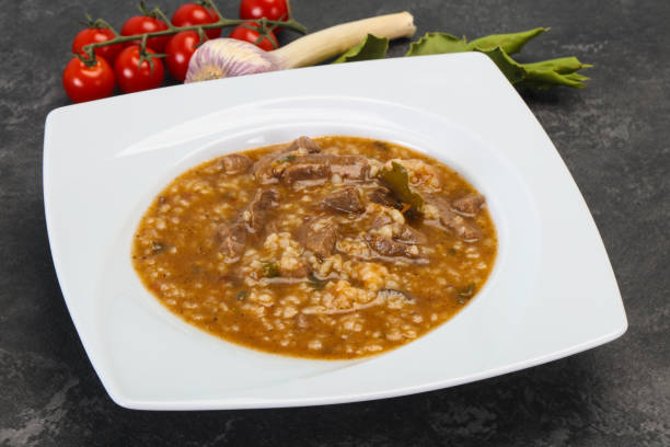 istock Caucasian Kharcho soup with beef meat 1254366539