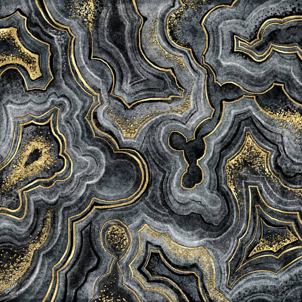 istock abstract background, fake lace agate with golden veins, painted artificial stone texture, marbled surface, digital marbling illustration 1254368753