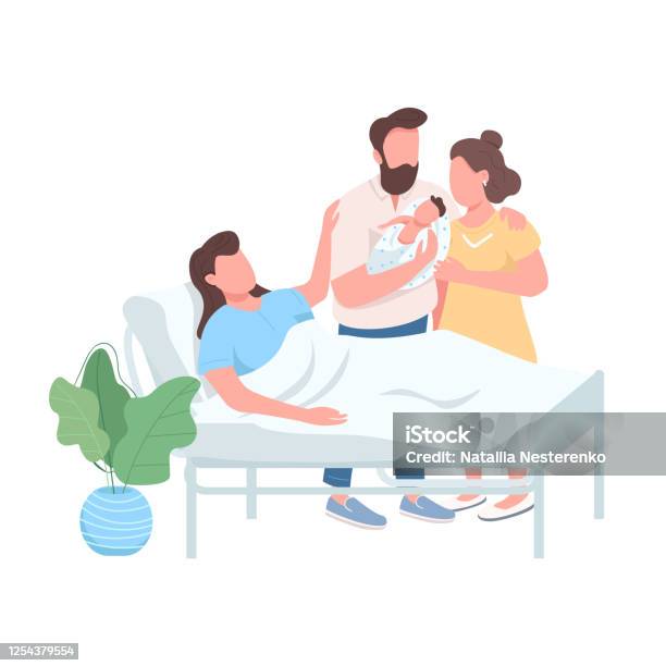 Surrogate Mother Flat Color Vector Faceless Character Stock Illustration -  Download Image Now - iStock