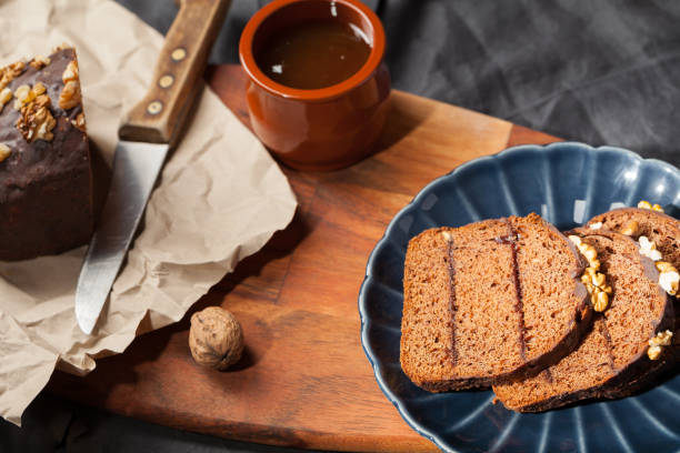 istock Traditional maturing gingerbread with honey and nuts. 1254382231