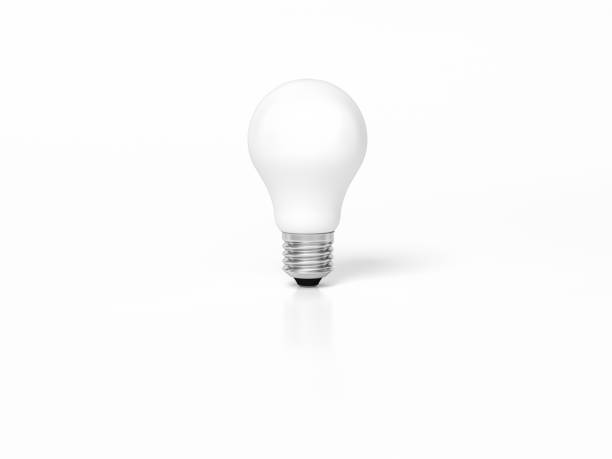 istock Light bulb 3d rendering. Lamps on white background. Creative idea and innovation lightbulb 3d business and electricity interior lights decorations minimal concept. 1254388926