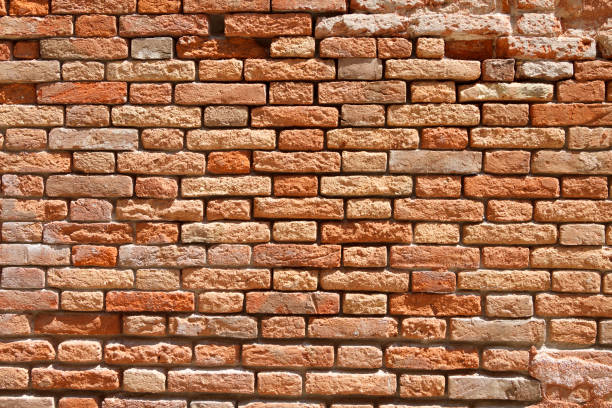 istock Texture of an old brick wall in Venice. 1254392518