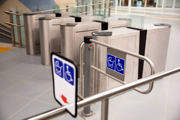 istock Subway barriers entrance 1254393768