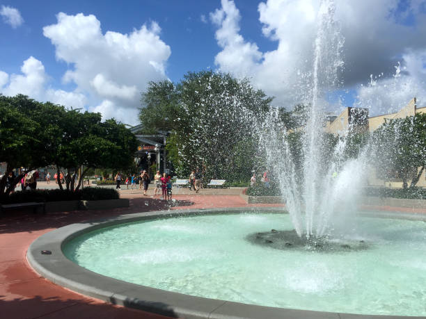 istock Outdoor decorative fountain 1254395393
