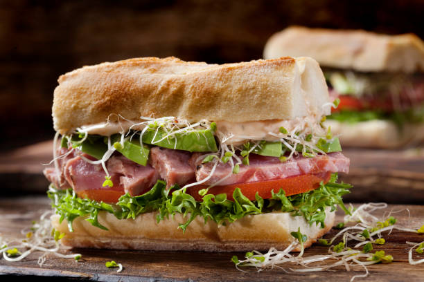 istock Grilled Ahi Tuna Steak and Avocado Sandwich 1254395508