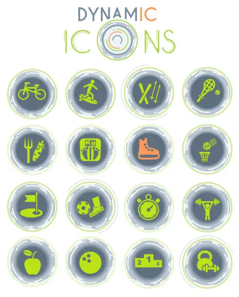 Vector illustration of sport dynamic icons