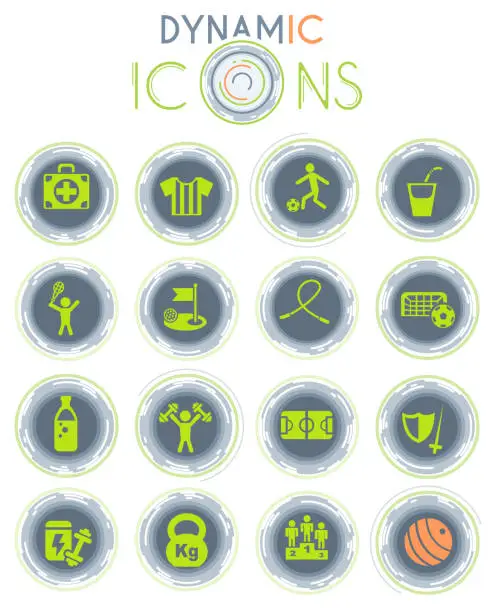 Vector illustration of sport dynamic icons