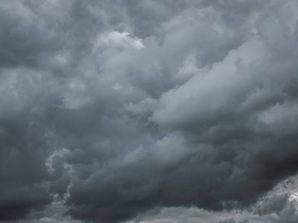 istock Dark clouds in the sky. Colorful cloudy sky at sunset. Sky texture, abstract nature background 1254406947