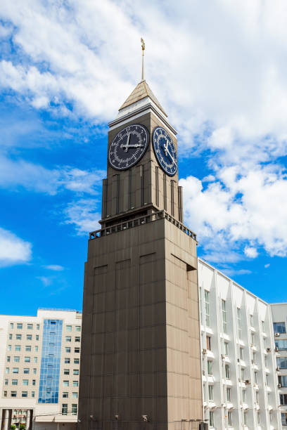 Krasnoyarsk Clock Tower is located in the center of Krasnoyarsk city in Russia