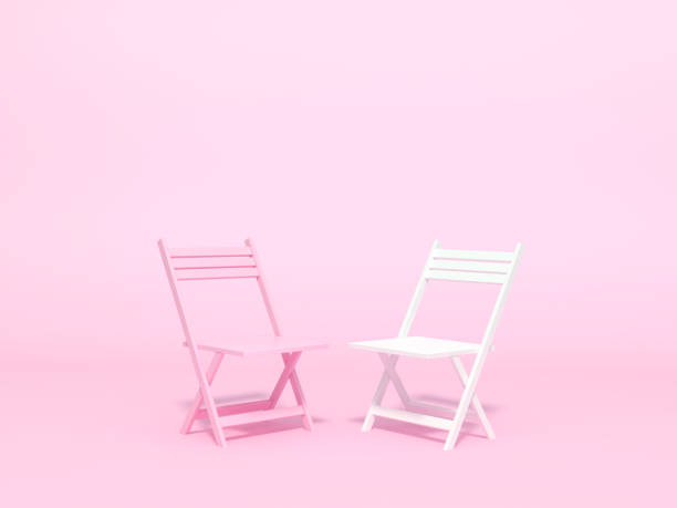 istock White and pink chair on pastel pink background 3d rendering. 3d illustration Relax, rest, Holiday greeting card template minimal concept. 1254411602