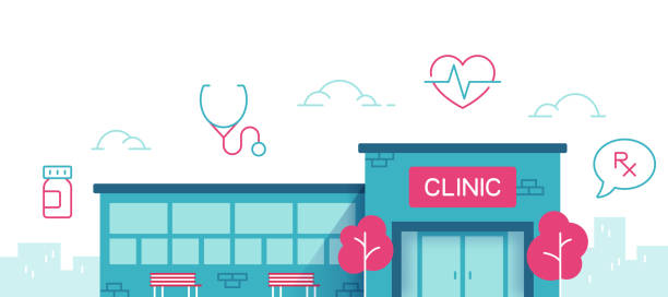 клинику - clinic stock illustrations