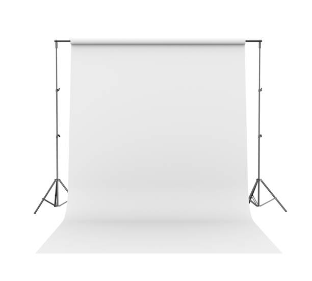 Photo Studio Backdrop Isolated Photo Studio Backdrop isolated on white background. 3D render photo shoot stock pictures, royalty-free photos & images