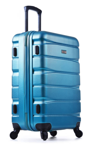 istock Travel suitcase isolated on white background 1254416389