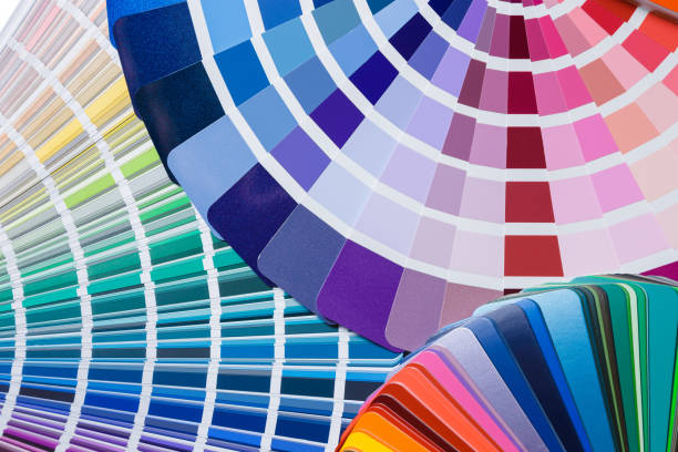 istock Three swatch color cards close-up 1254416670