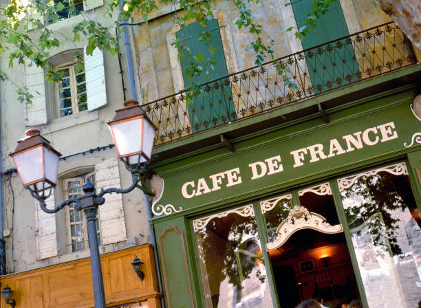 Cafe de France at the place de la Liberte stock photo