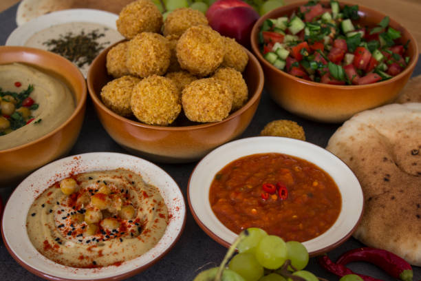 istock Traditional Israeli meals on kitchen table 1254419473