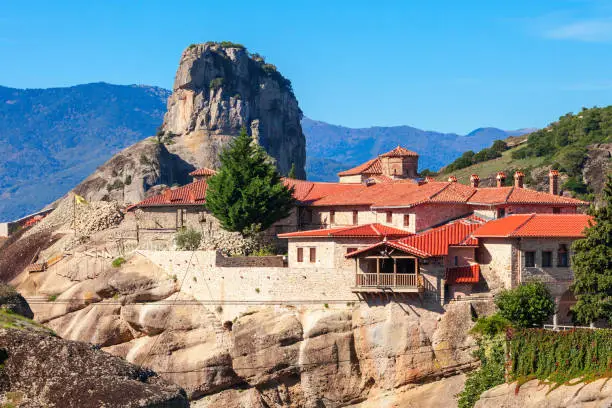 The Holy Trinity Monastery, also known as Agia Triada is an Eastern Orthodox monastery at Meteora in central Greece, situated near the town of Kalambaka.