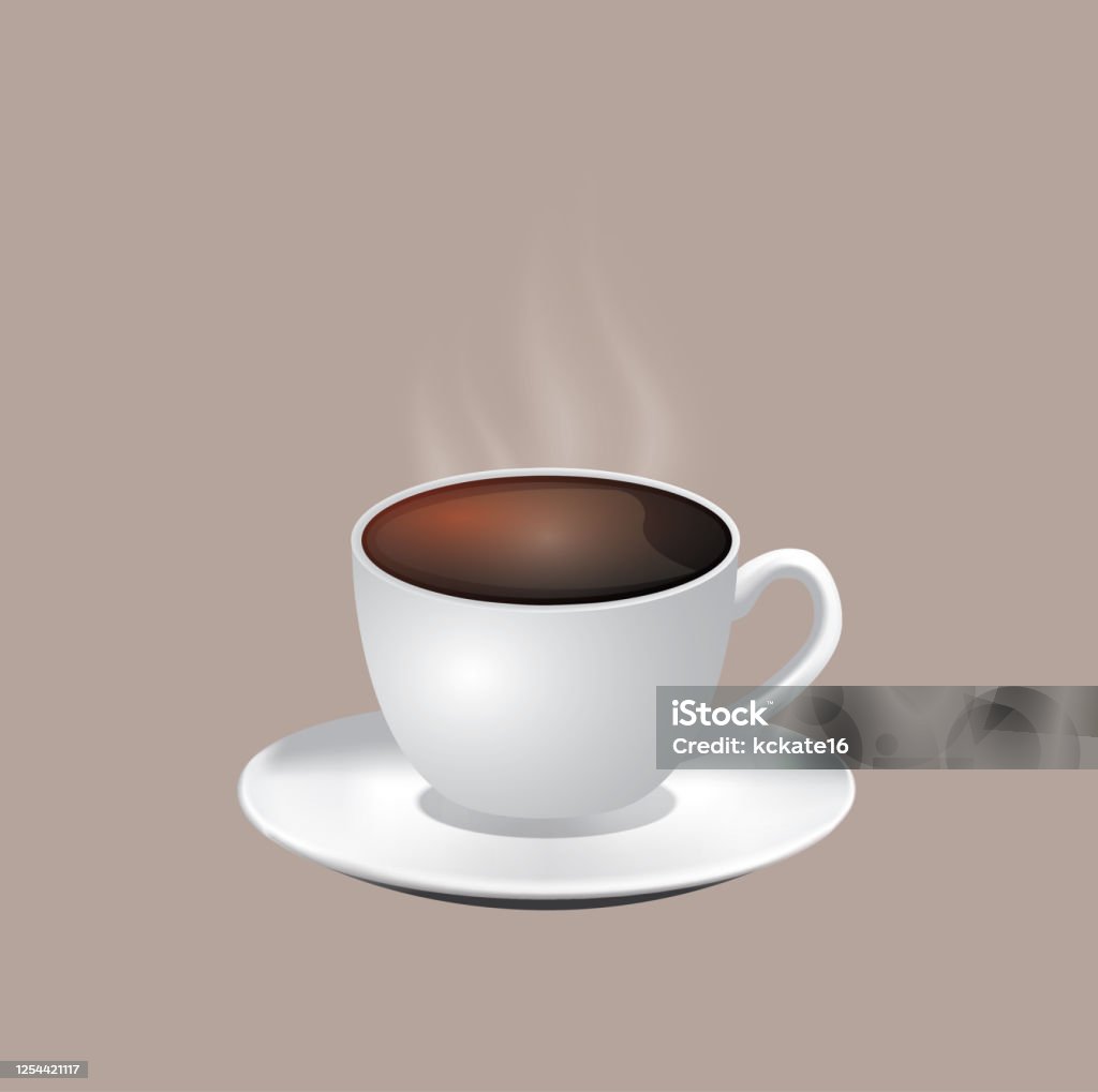 Ly Cà Phê Với Khói Cốc Cà Phê Thiết Kế Phẳng Vector Hình Ảnh Hút ...