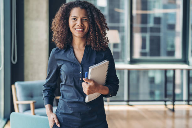 istock Businesswoman in a modern office 1254423074