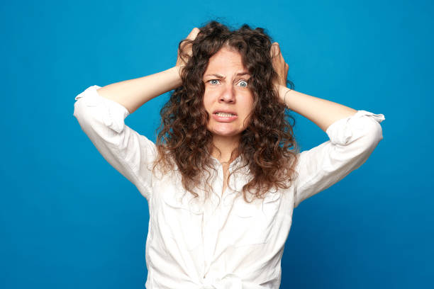 istock Woman with negative face emotions. 1254428266