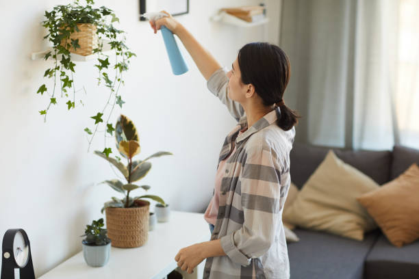 istock Woman watering flowers 1254428464