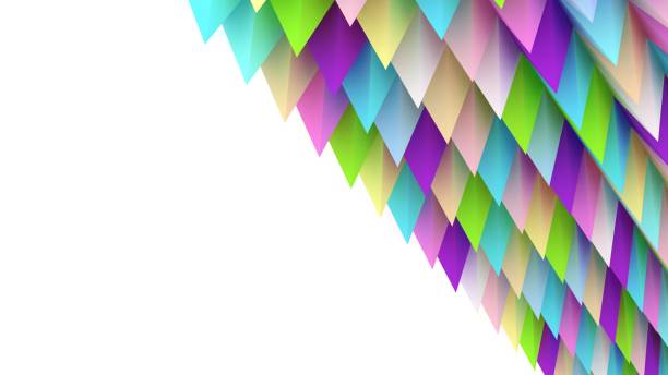 istock Holographic pyramids background. 3d illustration. Multicolor wallpaper. Smooth pastel texture. Spikes abstract. Sharp objects. 3d rendering backdrop. 1254431870