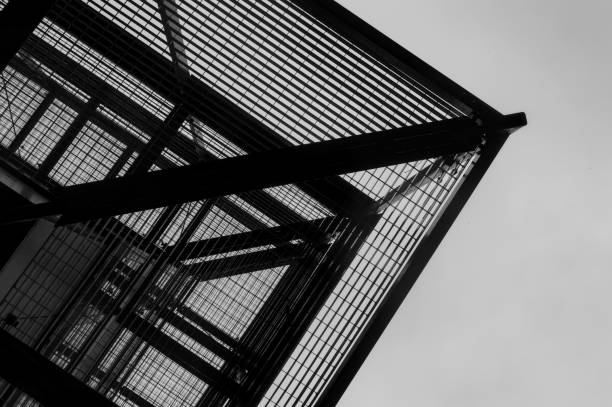 istock metal fire excape platforms shot from below 1254439615