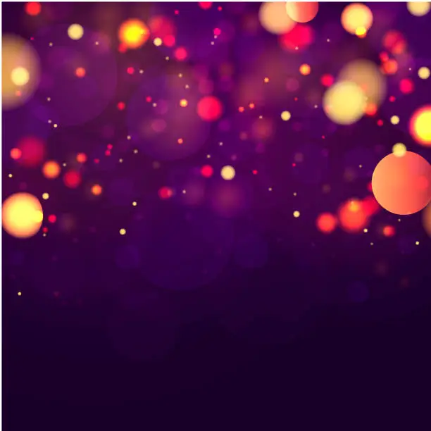 Vector illustration of Colorful lights bokeh