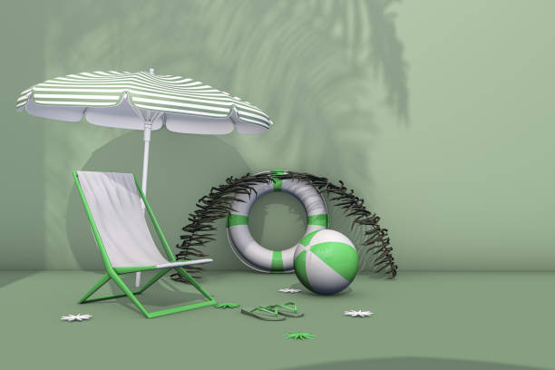 istock 3D rendering of summer concept. 1254444028