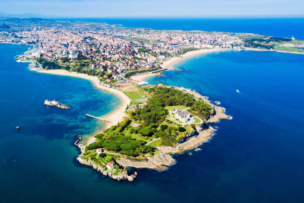 Santander city aerial view, Spain