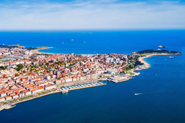 istock Santander city aerial view, Spain 1254444352