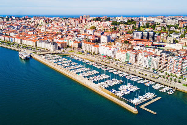istock Santander city aerial view, Spain 1254444353
