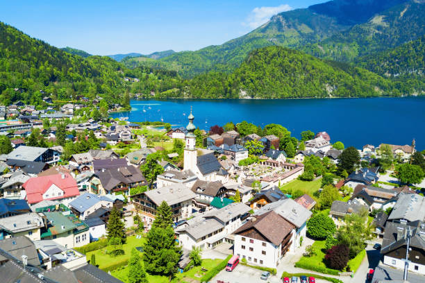 istock St. Gilgen aerial view 1254444378