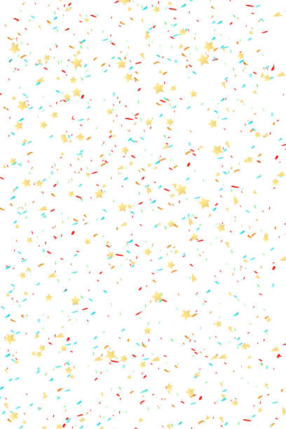 bunte konfetti hintergrund vertikal, rechteckig. party und geburtstag konfetti - birthday party backgrounds frame stock-grafiken, -clipart, -cartoons und -symbole