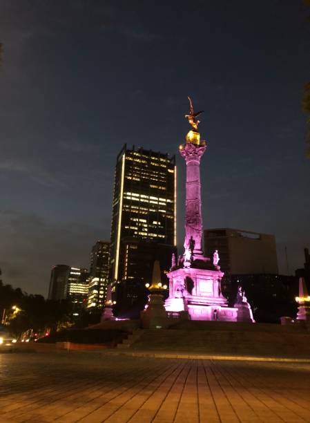 istock Sunrise at Reforma Avenue, Mexico City 1254448252