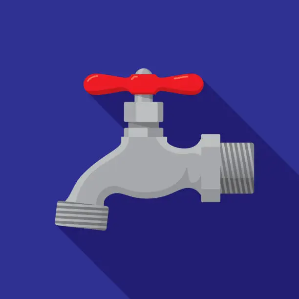 Vector illustration of Faucet Icon Flat