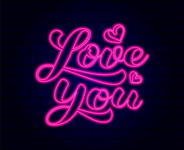 istock Love you brush lettering. Vector stock illustration for card or poster 1254457508