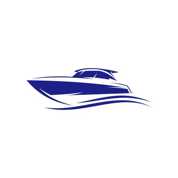Vector illustration of Creative ship sail boat vector graphic logo design