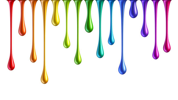 istock Colorful rainbow nail polish drops isolated on white background 1254464602