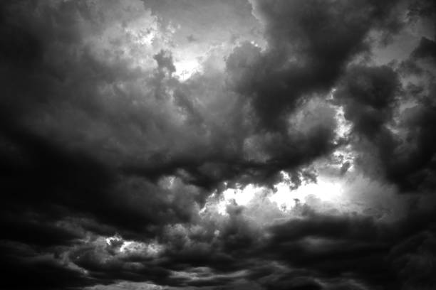 istock Black clouds formed before storm and the rain. 1254464920